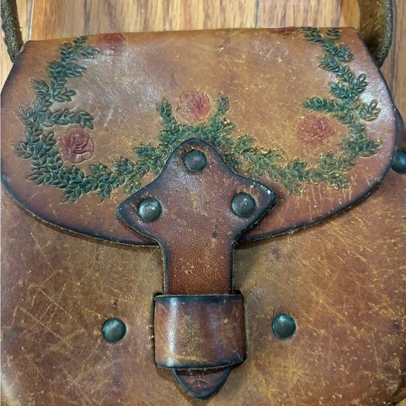 VINTAGE LEATHER MINI SHOULDER BAG - Picture 2 of 7